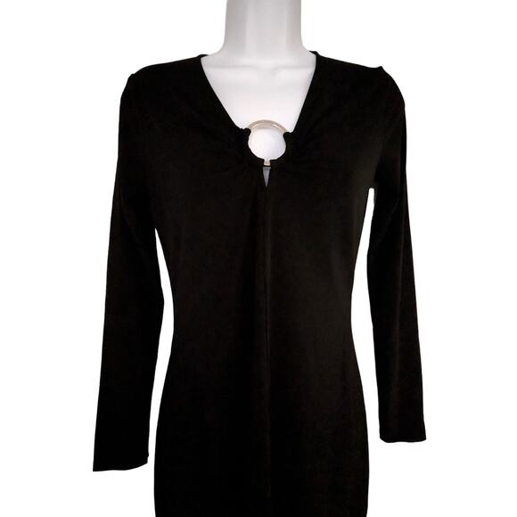 Michael Kors Black Long Sleeved Mini Sheath Dress - Picture 9 of 12